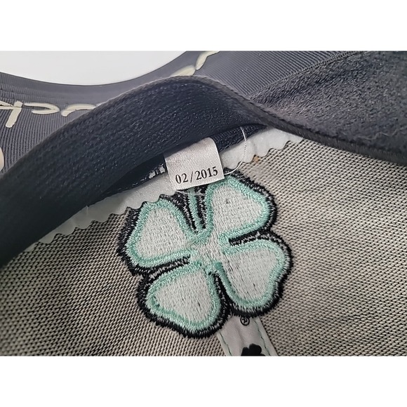 Black Clover Live Lucky Black Hat w/ Mint Green Cancer Ribbon Embroidery Fitted - Picture 8 of 8